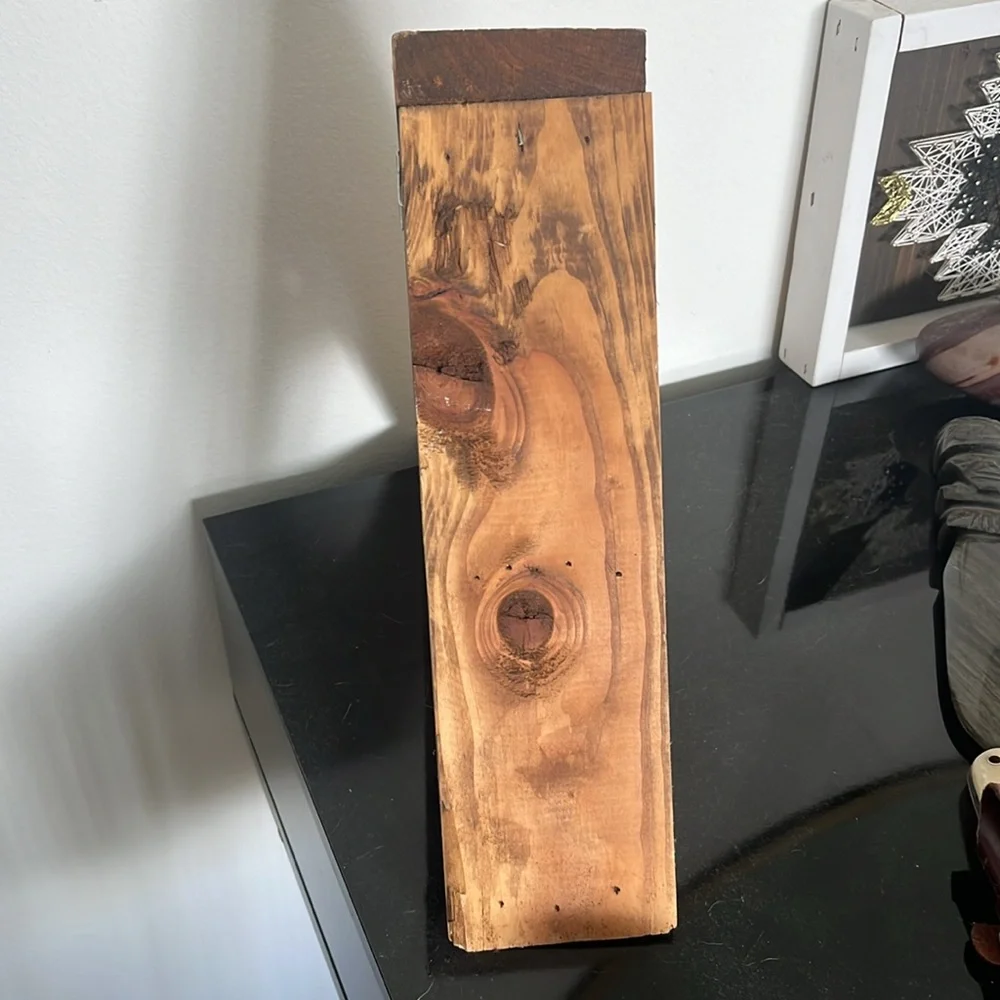 Handmade wooden triangle wall shelf